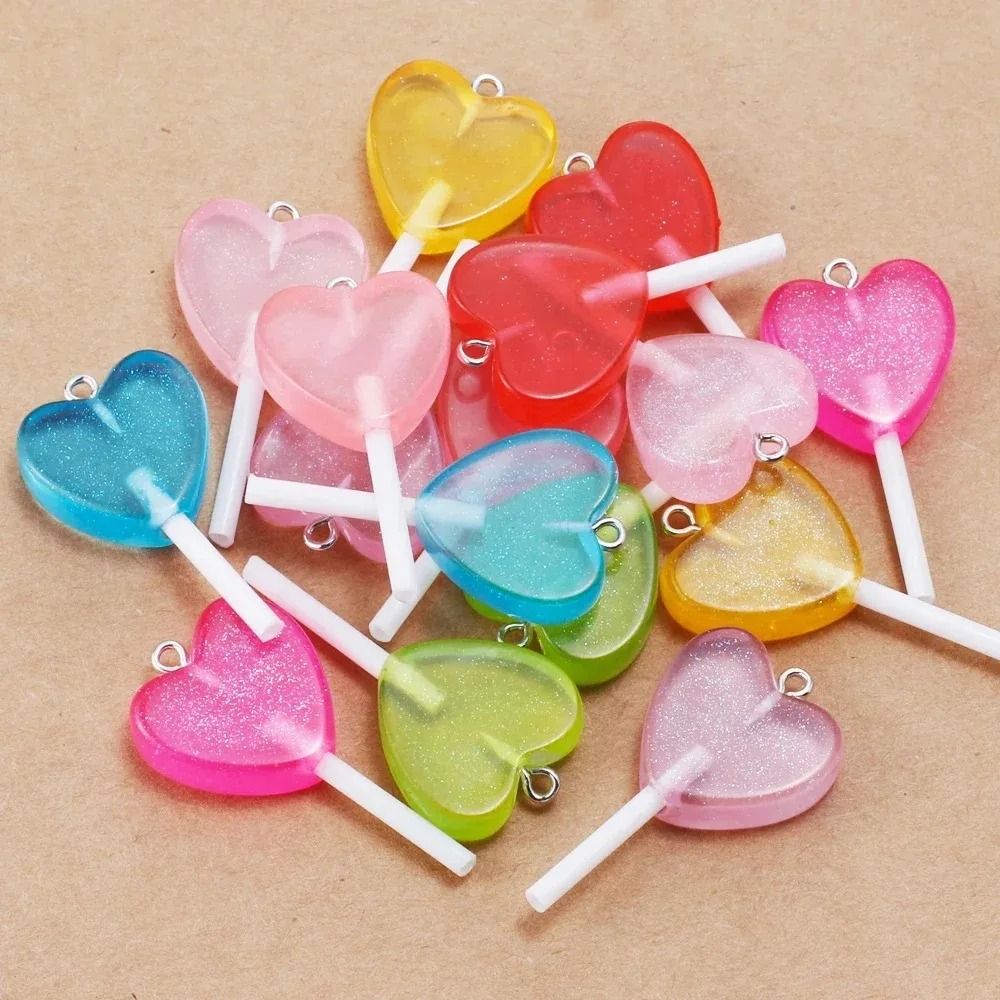 Resin Craft Material - 10 шт. милых блестящих подвесок в