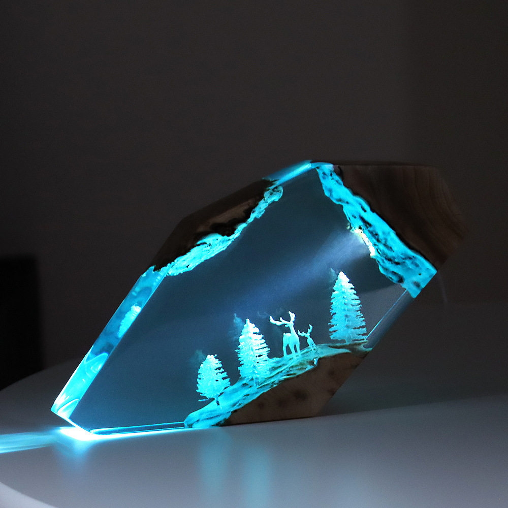 Crafting Resin - Настольное украшение «Лесная фея-олень»: персонализированный светящийся