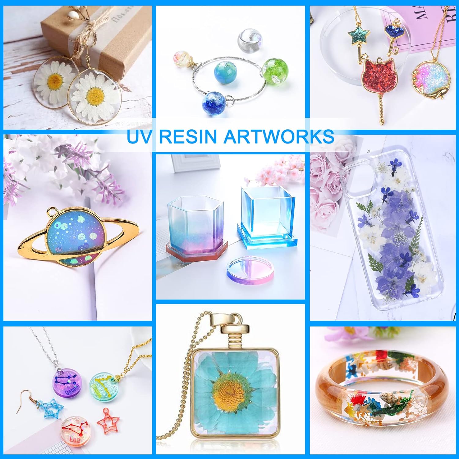 250г/500г УФ-смола, прозрачный – обзор и цена Resin Jewelry Kit