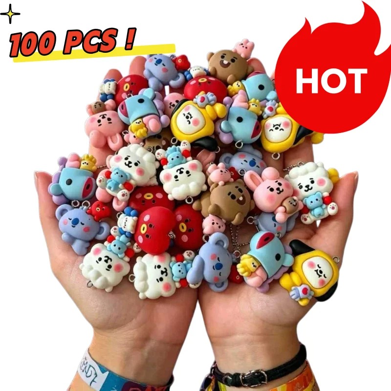 7 шт. смоляных мультяшных шарм – обзор и цена Resin Craft Supplies