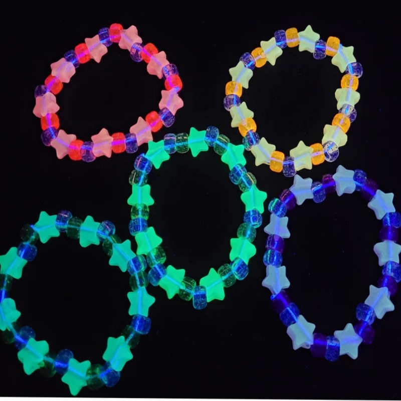 5 браслетов Glow Star Kandi, б – обзор и цена Resin Glitter Pack